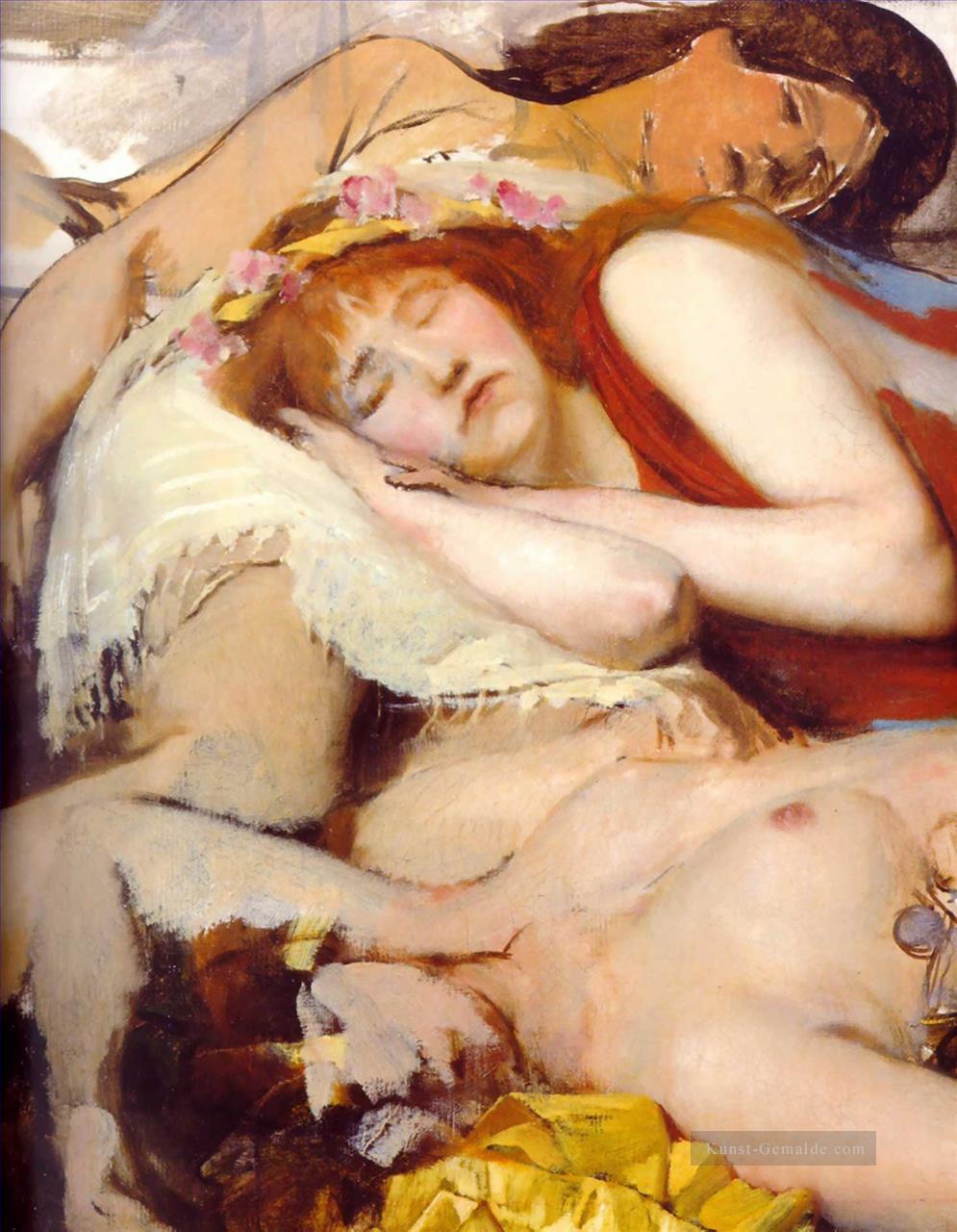 Erschöpft Maenides nach dem Tanz Romantische Sir Lawrence Alma Tadema Ölgemälde